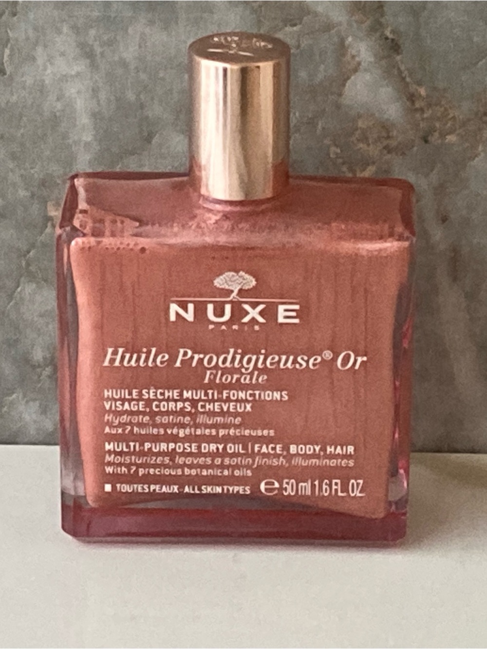 NUXE Multi-Purpose Shimmering Dry Oil in Or Florale Pink Shimmer 1.6oz. 50ml